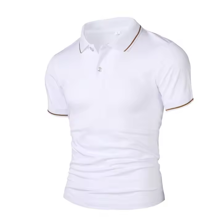Verano de negocios simple ocio polo transpirable de los hombres de manga corta tops - 1