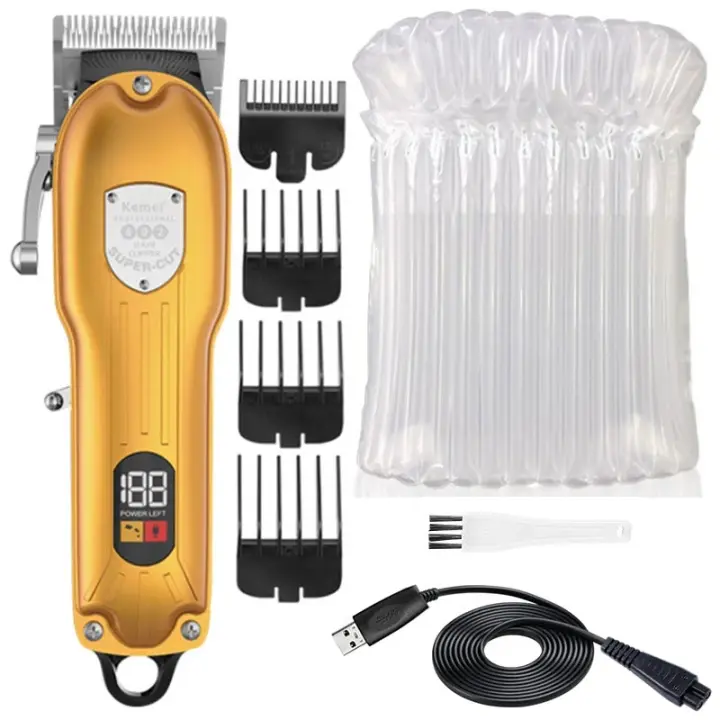 Kemei-cortadora de pelo profesional para hombre, Máquina Eléctrica de corte de pelo, ajustable, recargable, para barbería, 802 - 1
