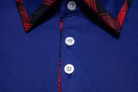 Camisa de Cuadros a Rayas para Hombres Negocios Casuales con Estilo Social Material de Poliéster - details 23
