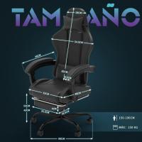 Silla de Juegos Ergónómica Silla de Oficina con Masajeador Carga de 150kg Ajustable Altura - details 2