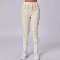 Body de yoga sin costuras para mujer, cintura alta deportiva para mujer, color melocotón, pantalones de entrenamiento para correr, entrenamiento, gimnasio - details 3