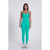 Traje de yoga sin costuras para mujer Mono de cuerpo completo Medias de fitness con espalda cruzada abierta - details 10