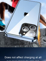 Funda magnética de Metal de doble cara para iPhone, carcasa de protección completa 360 con cierre a presión para modelos 16, 15, 14, 13, 12, 11 Pro Max Plus - details 3