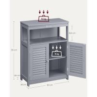 Cocina, Organizador Compartimiento Abierto, Almacenaje 2 Puertas, 30 x 60 x 80 cm, Blanco BBC40WT - details 11