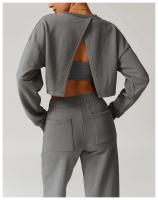 Polo de Algodón para Entrenamiento Cuello Redondo, Manga Larga, Comodidad Suave - details 14