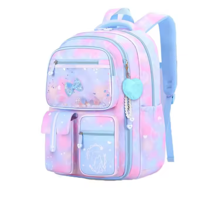 Mochila lateral abierta para niños, bolso de hombro de estilo coreano Oxford, estilo refrigerador, apertura de puerta, bolso escolar para estudiantes Harajuku - 1