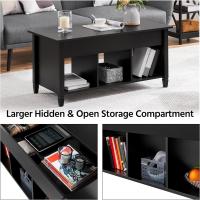 Mesa de Café Elevable con Cajón Estilo Moderno para Sala Patas de Madera Maciza - details 21