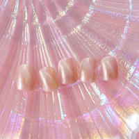 24 Uds., uñas postizas cortas de color rosa, reutilizables, portátiles, cortas, redondas, para decoración diaria de uñas - details 1