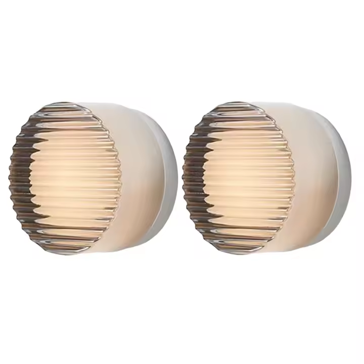 2 Lámparas De Pared LED Sala De Estar Lámpara De Pared LED Moderna Luz Nocturna De Lujo Nórdica A Rayas - Gris - 1