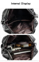 Mochila antirrobo de gran capacidad para mujer, bolso de hombro de viaje de cuero suave, novedad de 2024 - details 12