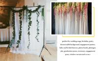 Cortina transparente para sala de estar, decoración de fiesta de boda, Organza, estilo campestre, decoración gótica para el hogar - details 5