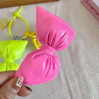 Llavero De Goma PU Con Borla Para Niñas Decoración De Cadena De Mochila Y2K Encanto De Goma Acrílica Adorno De Bolso - details 8