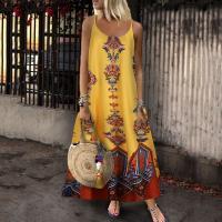 Vestido largo con tirantes estampado nuevo para mujer, talla grande para mujer - details 8