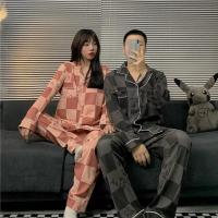 Pijama de Par de Verano-Otoño Cómodo y Suelto para Hombres y Mujeres Viste a La Moda fuera del Hogar - details 5