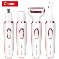 Cosoul 4 en 1 Afeitadora eléctrica Piezas de mujer Depilación de axilas para área privada - details 0