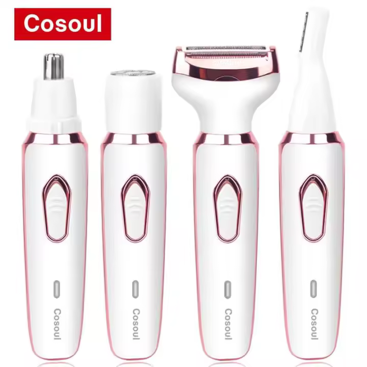 Cosoul 4 en 1 Afeitadora eléctrica Piezas de mujer Depilación de axilas para área privada - 1