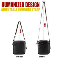 Bolso bandolera para hombre, piel auténtica de becerro, suave,bandolera cruzada de hombro, informal - details 0
