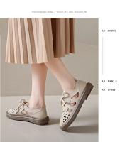 Zapatos ahuecados de talla grande, sandalias de suela plana versátiles, cómodos, suaves e informales, transpirables, para verano, 2024 - details 3