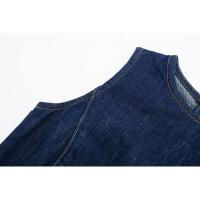 OUWU- Vestido Vaquero Corto Para Mujer, Prenda Ajustada Con Cuello Redondo Y Cintura Sin Mangas, Novedad De Primavera 2025 - details 6