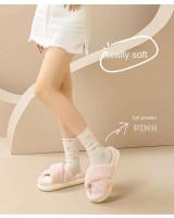 Zapatillas de casa de interior de otoño e invierno para mujer, antideslizantes, con parte inferior gruesa, de algodón lunar para mobiliario - details 9