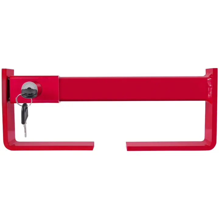 SucceBuy Cerradura para contenedor de carga Cerradura para puerta de camión semirremolque de acero ajustable de 9,84 "-17,32" con 2 llaves, cerradura de resorte con recubrimiento de polvo rojo para contenedor de envío y semirremolque - 1
