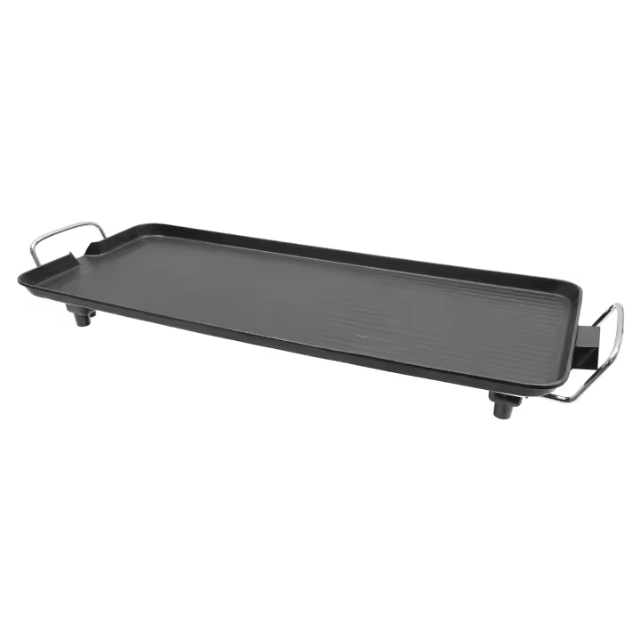 Placa eléctrica para parrilla de mesa con revestimiento antiadherente, parrilla para mesa de barbacoa, para 1-6 personas, para exteriores, acampar, patio trasero - 1