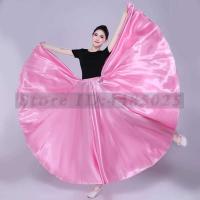 Vestido largo brillante de satén de 360 ​​grados, Tre de bailarines de festivales tradicionales, trajes de baile de tango flamenco gitano femenino - details 16