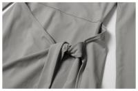 Vestido deportivo antideslizante falso de dos piezas, Vestido corto de tenis con tirantes divididos y espalda en U, ropa deportiva ajustada y cómoda para Yoga y manga larga - details 22