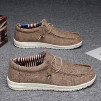 Zapatillas de deporte informales sin cordones para hombre, tela transpirable, zapatos ligeros para caminar, diseño de caña baja, color sólido, con suela MD para comodidad en todas las estaciones - details 6