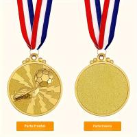 Medallas de Fútbol para Niños Premios Dorados con Cintas Perfectos para Equipos Deportivos, Participación en Juegos de Fútbol y Recuerdos de Fiestas - details 1