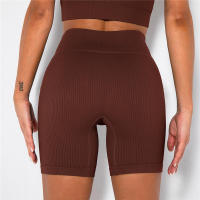 Pantalones cortos de yoga para mujer, leggings de cintura alta sin costuras para correr, entrenar, gimnasio - details 21