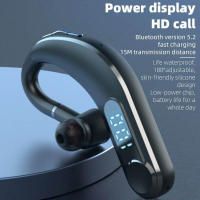 Auriculares inalámbricos con Bluetooth 5,2, dispositivo de audio giratorio de 180 °, con cancelación de ruido, pantalla LED, modo de espera largo, con micrófono, para música, para todos los teléfonos inteligentes - details 2