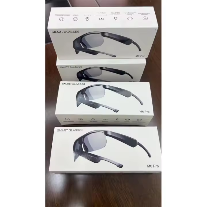 Gafas inteligentes auriculares BluetoothM6ProGafas Sol tecnología negra conducción ósea al aire libre ciclismo y conducción - 1
