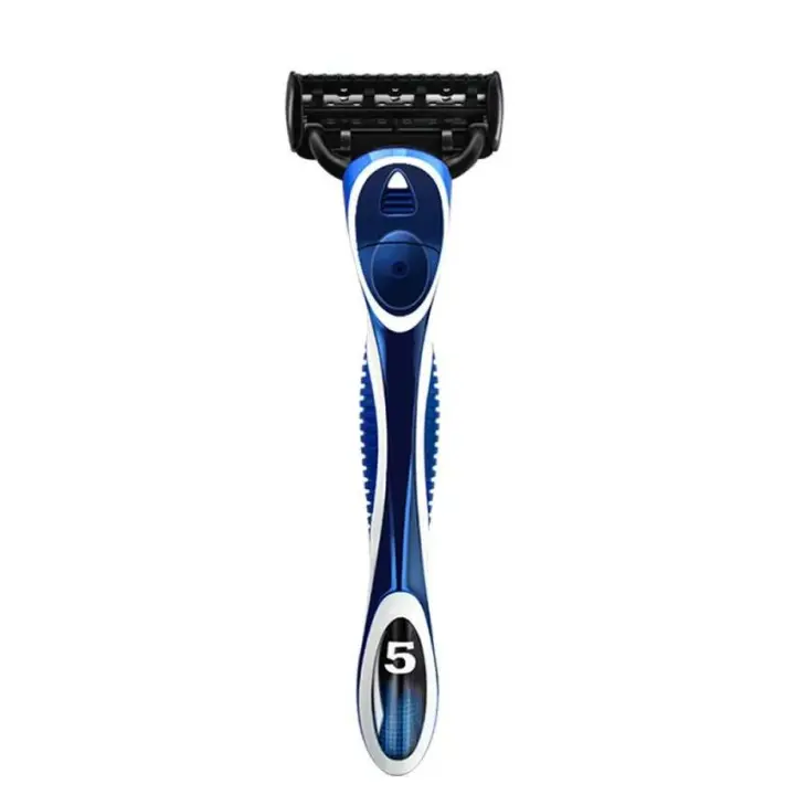 Afeitadora manual clásica, maquinilla de afeitar de 5 capas, cuchilla reemplazable, lavada y reutilizada, maquinilla de afeitar de seguridad para hombres - 1
