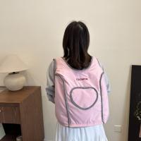 Mochila Kawaii Bordado de letras Love Vest, bolso escolar de nailon de Color sólido para estudiantes, bolso de estilo coreano, bolso de hombro para exteriores - details 2