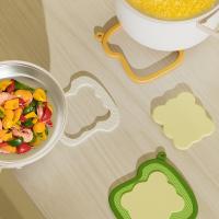 Tapete para tazas 3 en 1 duradero, tapete antideslizante desmontable para sartenes, manteles individuales de silicona antiescaldaduras resistentes al calor para la cocina del hogar - details 1