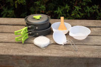 Cubiertos Portátiles para 2-3 Personas Juego de 6 Piezas de Cubierto de Olla y Cuchara para Camping al Aire Libre Senderismo Viajes Picnics Accesorios de Mesa - details 5