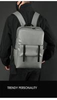Mochila impermeable de piel sintética para hombre, morral escolar informal para estudiantes, mochilas sencillas para ordenador portátil de negocios para adolescentes, novedad - details 7