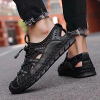 Sandalias de verano para hombre, sandalias de malla para exteriores, zuecos suaves, sandalias para hombre, sandalias deslizantes hechas a mano, zapatillas romanas para exteriores - details 20