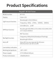 Noyafa NF-919 medidor de potencia 3 en 1 fuente de luz estable VFL REF localizador Visual de fallos herramienta de prueba de fibra óptica de luz roja - details 14