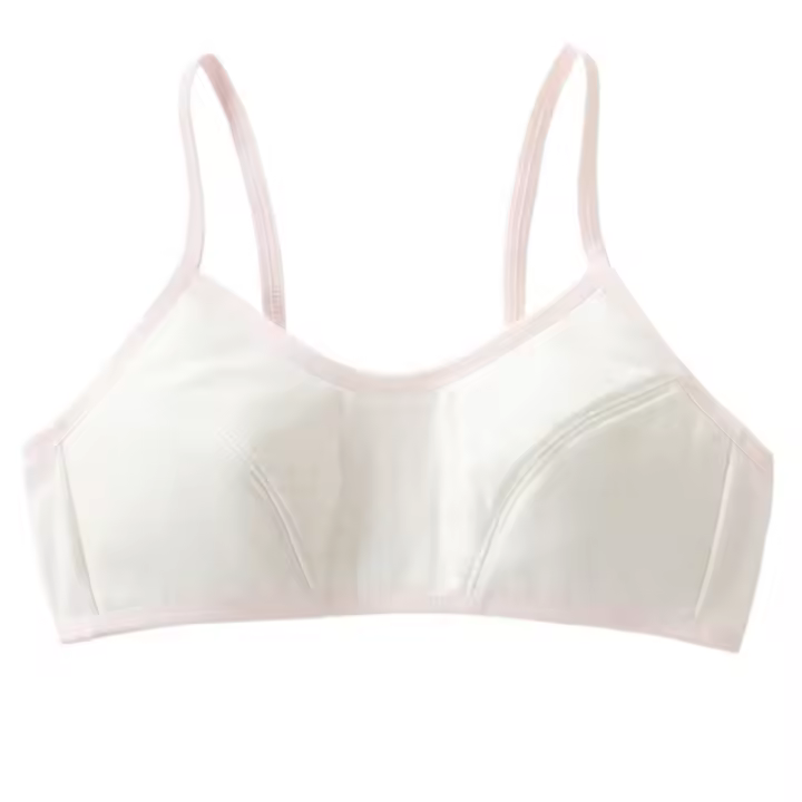 Chaleco de pecho envuelto sin anillo de acero de algodón para niñas, sujetador cómodo, ropa interior deportiva, ropa interior para la pubertad, sujetador de talla grande - 1