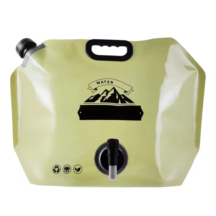 Bolsa de Almacenamiento de Agua Plegable de 8L Sin Salidas, Ajustable, Portátil, Adecuada para Acampar, Senderismo, Montar, Deportes al Aire Libre - 1
