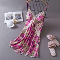 Daeyard - Lencería sexy de satén para mujer, ropa de dormir de seda con cuello en V, Babydoll Ence, vestido de noche - details 12