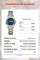 Reloj de cuarzo para mujer nuevo suizo reloj de mujer con calendario luminoso a prueba de agua. - details 0