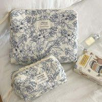 Bolso De Maquillaje Para Mujer Vintage Floral Zipper Organizador De Viaje Para Cosméticos Bolsa De Mano Con Cierre De Cremallera - details 2