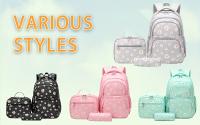 Mochila escolar para niñas, adolescentes, impermeable, estuche escolar portátil con caja de lápices, 3 piezas - details 0