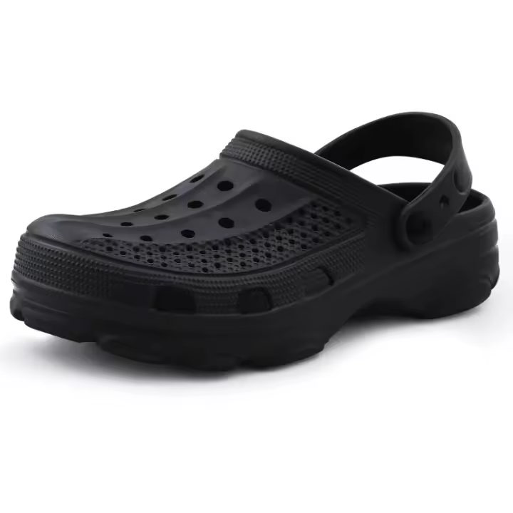 Moda hombres zuecos zapatillas Casual agujero sandalias de playa al aire libre hombres zapatos de jardín verano suave sandalias hogar baño diapositivas - 1