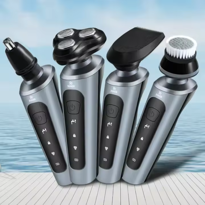 Afeitadora Eléctrica Resistente al Agua Máquina de Afeitar Rotativa con Batería Recargable para Hombres Uso en Húmedo y Seco - 1