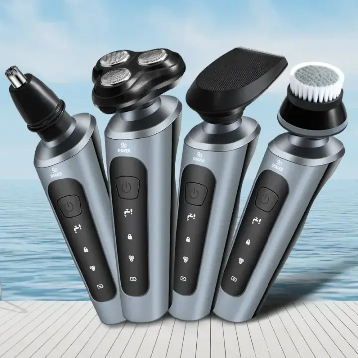 Afeitadora Eléctrica Resistente al Agua Máquina de Afeitar Rotativa con Batería Recargable para Hombres Uso en Húmedo y Seco - 1
