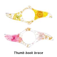 Soporte acrílico para libros de pulgar, flor seca, multifunción, soporte para libros de pulgar, soportes de página de libros lisos coloridos, marcador de libros - details 1